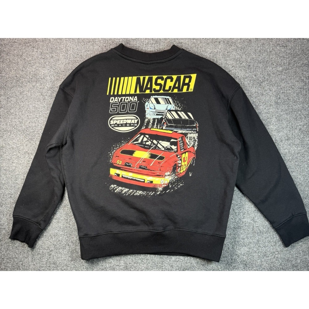 NASCAR Daytona 500 Youth Large Crewneck Sweatshirt Black Size 10/12